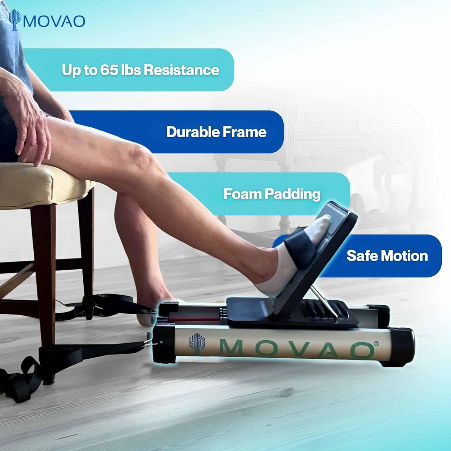 US Doctor Invented Mini in-Bed Leg Press Machine for Rehab | Low-Impact Leg Strength Trainer for Neurological & Orthopedic Recovery | Portable 9 lb PT Equipment with 6 Resistance Levels up to 66 lb