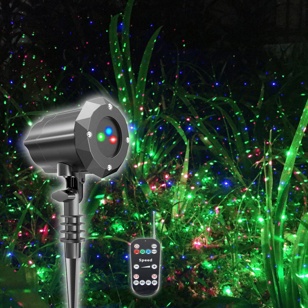 Poeland Garden Lights Moving Laser Christmas Lights Firefly Star Projector for Home and Garden