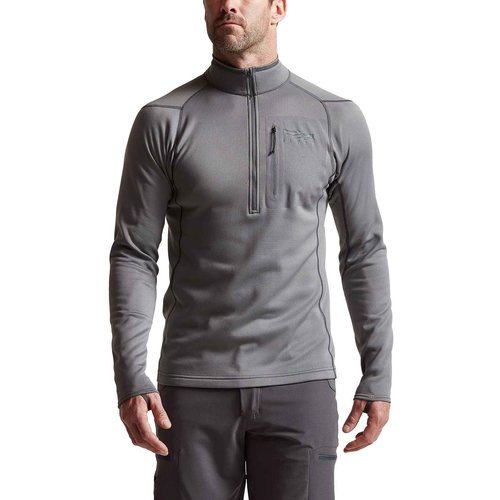SITKA Gear Men's Core Midweight Zip-T Long Sleeve Hunting Shirt, Woodsmoke, X-Large
