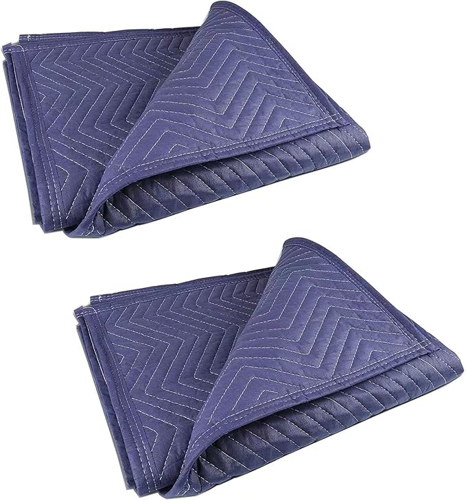 PONGHEI 2 Moving Blankets 40"x 72" Heavy Duty Packing Blankets for Moving Shipping Thick Furniture Wrapping for Moving Sup...