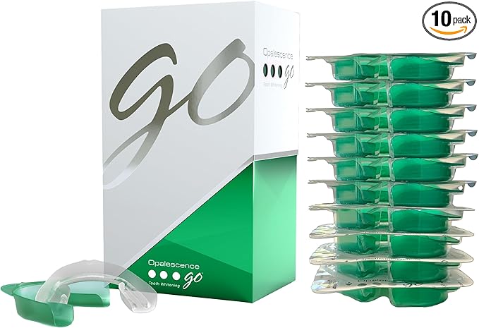 Opalescence Go 15- Prefilled Teeth Whitening Trays - 15% Hydrogen Peroxide - (10 Treatments) Made by Ultradent Products. T...