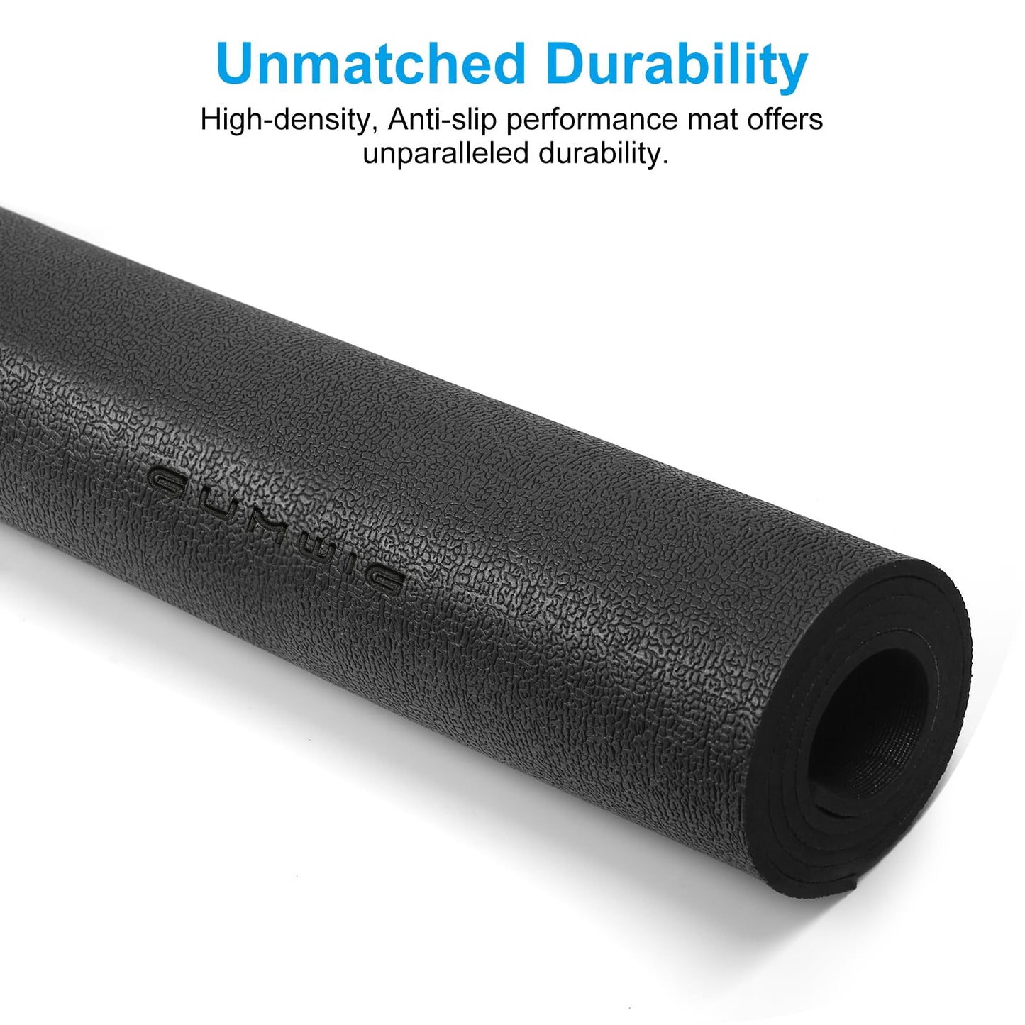 GUMWIG Home Gym Mat to Protect Carpet, Concrete, and Hardwood Floors, Waterproof Non Slip Exercise Equipment Matt for Workout Training Yoga, Treadmill Walking Pad, Stationary Bike, Rower, Elliptical