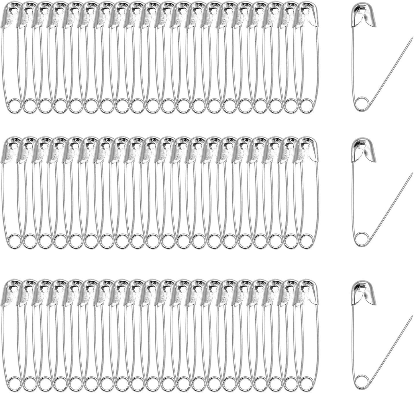 500 PCS 38mm / 1.5 Inch Heavy Duty Quilting Safety Pins, Medium Silver Metal Sewing Pins for DIY Crafts Jewelry Making Baby Clothing (Nickel Plated)": "