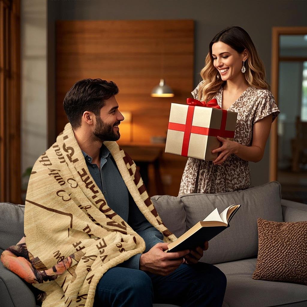 Neuturs Gifts for Husband Blanket, Husband Gifts from Wife, Husbands Birthday Gift, Romantic Fathers Day Christmas Wedding Anniversary Love Birthday Gift for Him Men, to My Husbands Blanket 60"X50"