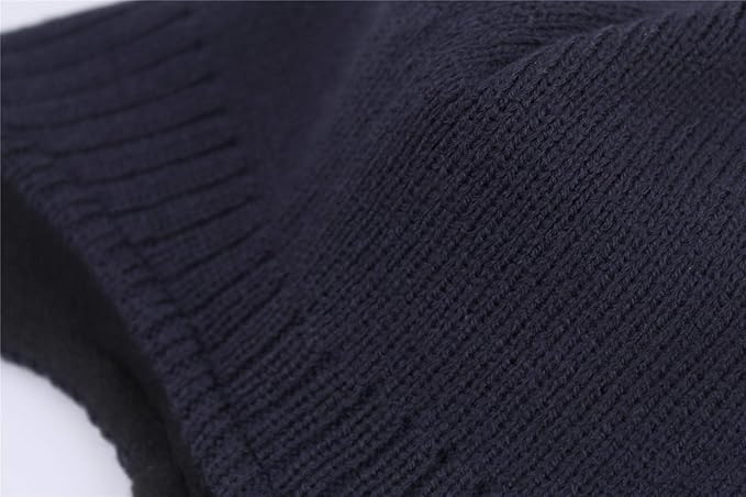Connectyle Men's Knit Winter Hat with Ear Flaps Fleece Lined Beanie Warm Knitted Skull Cap Beanies Watch Hat