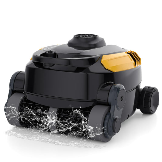 Cordless Robotic Pool Cleaner, Wall Climbing, Extended Battery Life, 0.28 Cu Ft Large Capacity, Advanced Dual-Motor, X3 Auto Pool Vacuum for Inground & Above Ground Pools Up to 1615 Sq.Ft, Orange