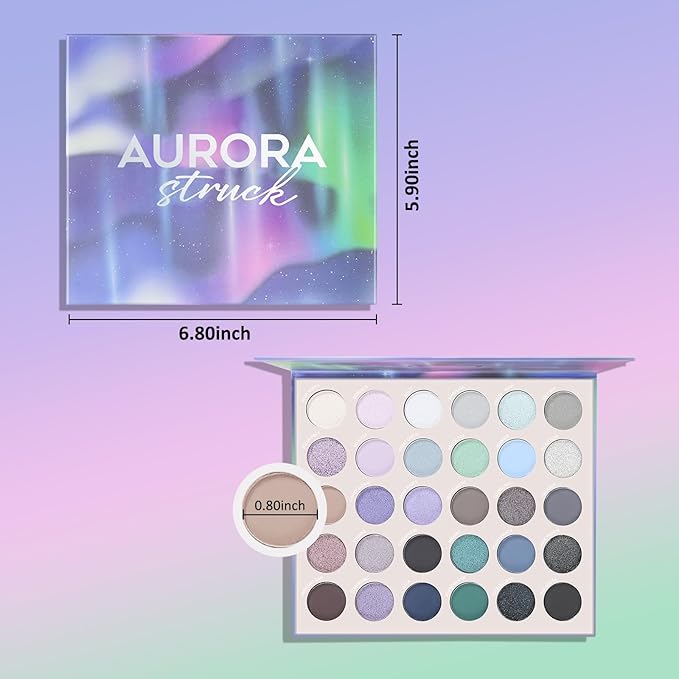 Eyeshadow Palette 30 Pigmented Matte Shimmer Eye Shadow Makeup Palette Glitter Long Lasting Waterproof