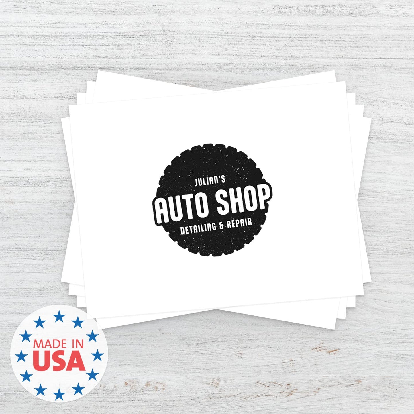 Personalized Logo Cards / 100 Custom Design Business Thank You Trademark Note Cards With White Envelopes / 4 1/4" x 5 1/2" Bulk DIY Full Color Monogram Business Greeting Cards / Made In The USA