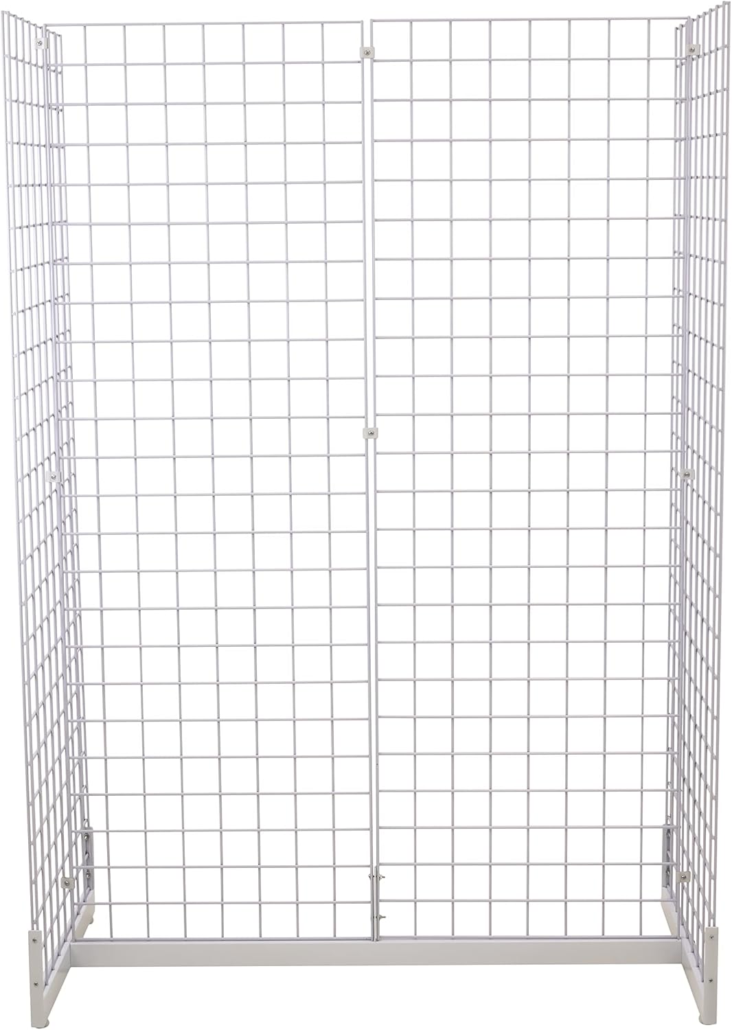 Gridwall Joining Clip Connectors for Grid Panels, Powder-Coated or Chrome Plated Steel (Quantity 20) (20, Chrome)