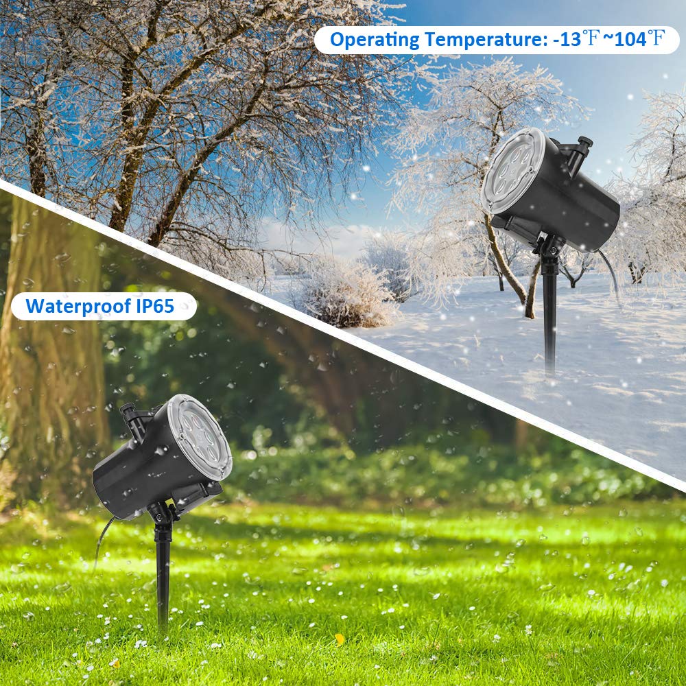 Elec3 Halloween Christmas Projector Light Outdoor/Indoor, Waterproof 16 Slides Ghost Projection Lights LED Holiday Projector Light with RF Romote Used for Home Party Holidays Halloween Decoration