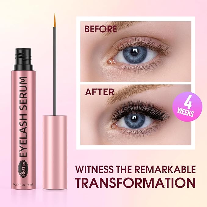 Lash Serum for Eyelash Growth: Premium Eyelash Growth Serum with Advanced Formula to Boost Longer Fuller and Thicker Lashes and Eyebrows - Gentle & Vegan for Sensitive Eyes