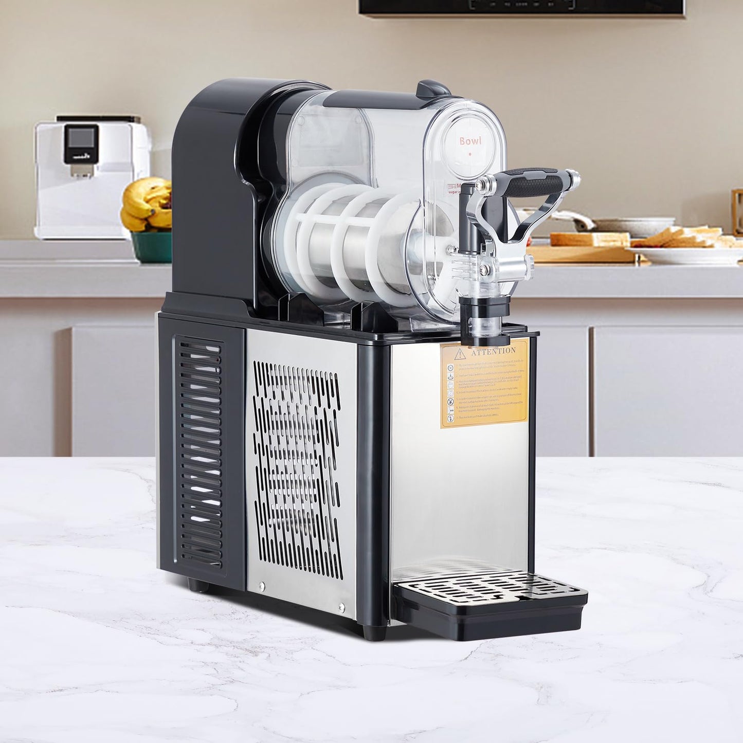 3L/0.8 Gal Commercial Slushie and Icee Machine, 300W Stainless Steel Frozen Drink and Margarita Maker, Self-Cleaning Slushy Machine for Home, Cafes, Restaurants, Smoothies