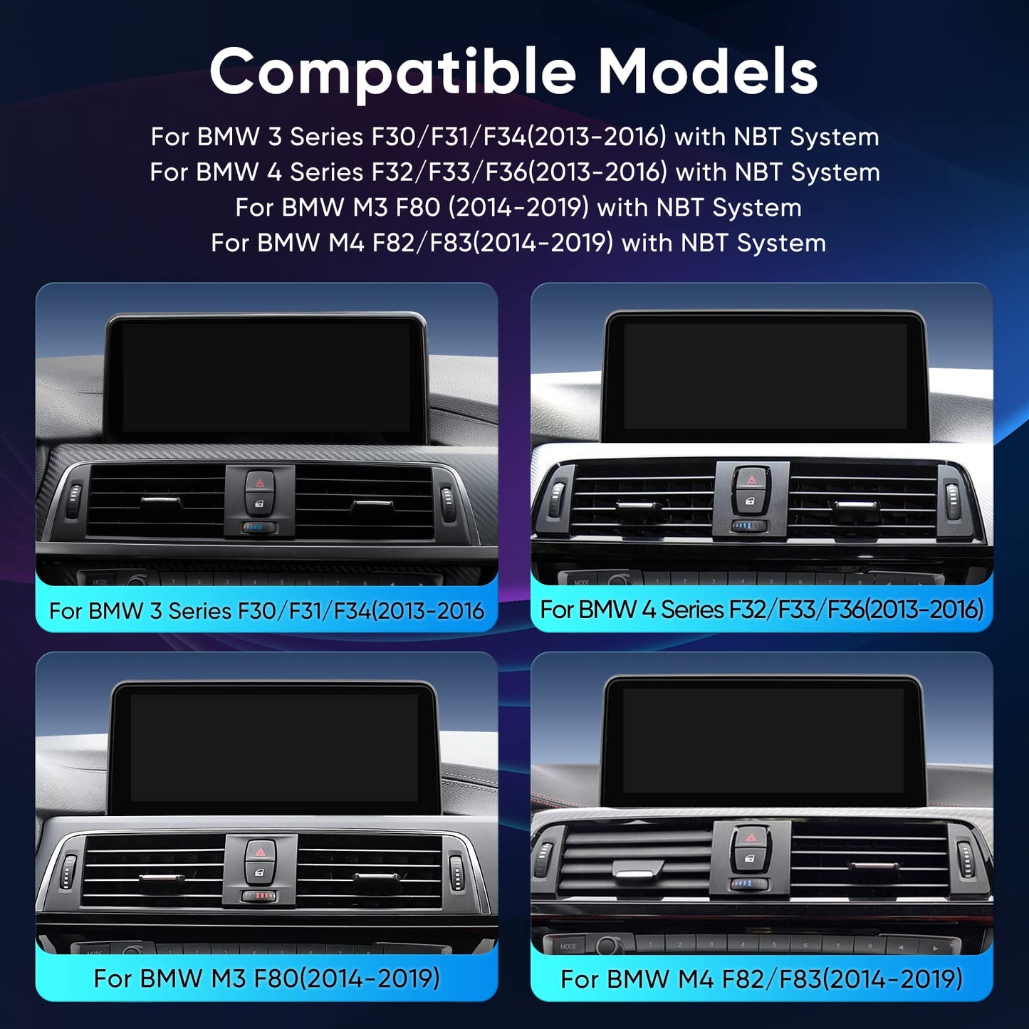 10.25 Inch Car Multimedia Player For Bmw Nbt 3 4 Series F30 F31 F34 (2013-2016) Wireless Carplay Android Auto Touchscreen Upgrad