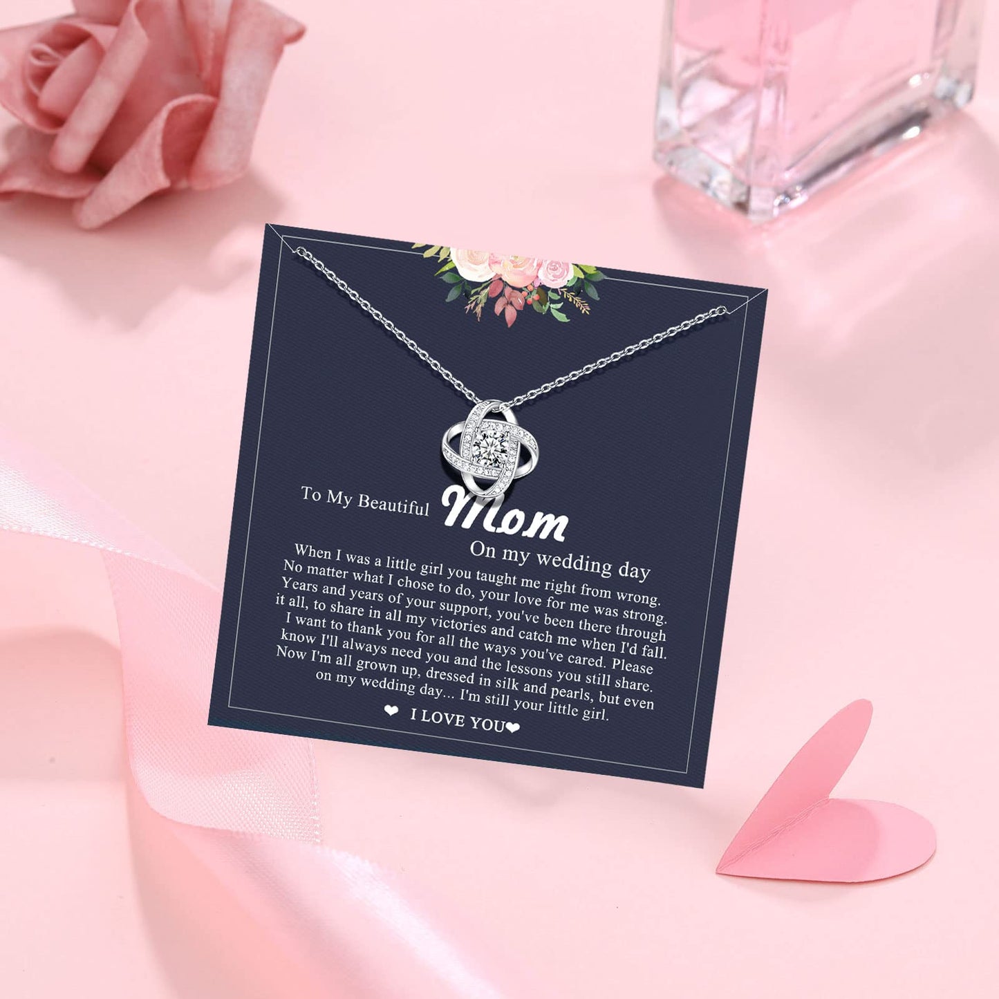 UNGENT THEM Mother of the Bride Gifts Jewelry Necklace Wedding Gifts for Mom Mother from Daughter