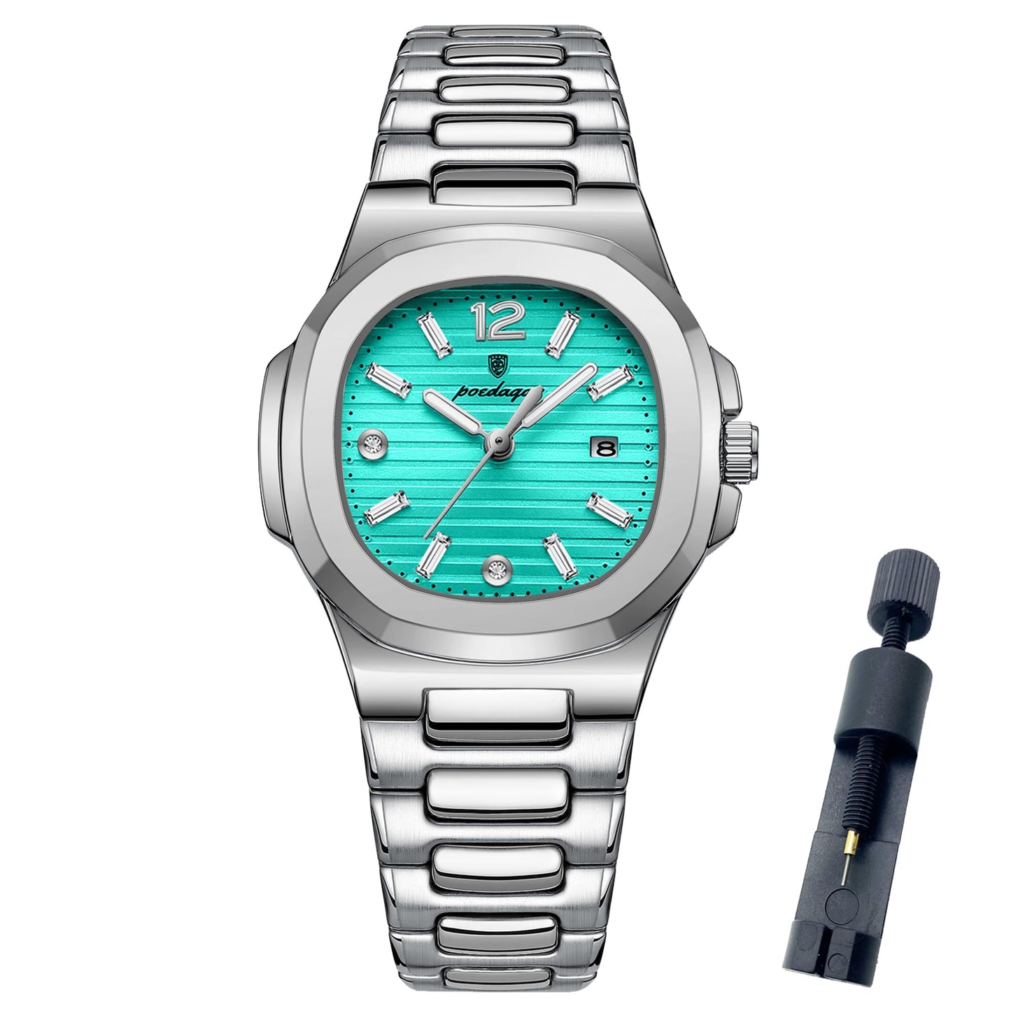 TIMGUX Watch for Women Business Dress Analog Quartz Two Tone Stainless Steel Waterproof Luminous Date Luxury Casual Wrist Watch