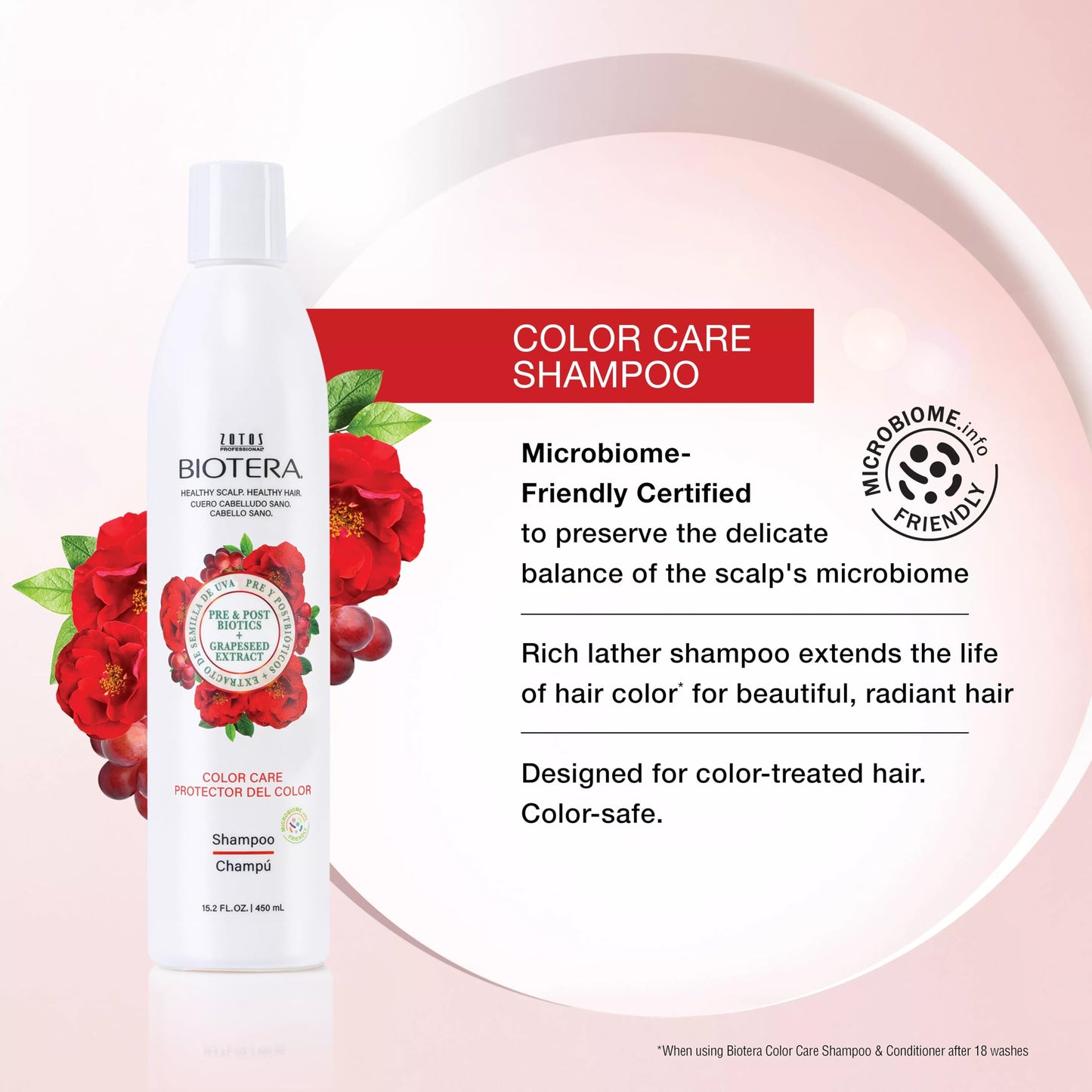 Biotera Color Care Shampoo | Extends & Maintains Color-Treated Hair | Microbiome Friendly | Vegan & Animal Test Free | Paraben F