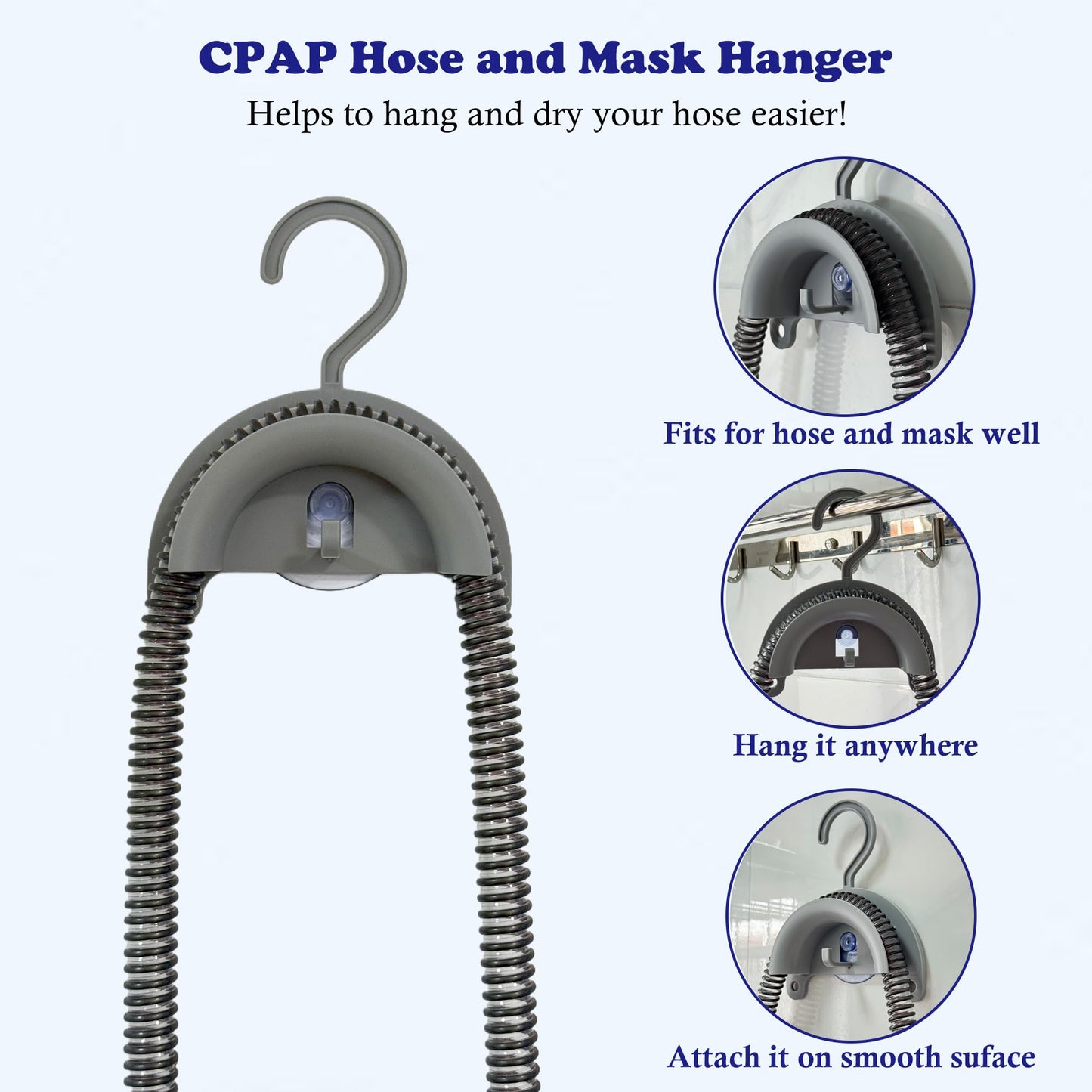 Lemintae CPAP Cleaning Kits with Tube and Mask Brush, Collapsible Wash Basin & Hose Hanger - CPAP Hose Cleaner Supplies to Make Cpap Accessories Cleaning, Drying, Storing Easier