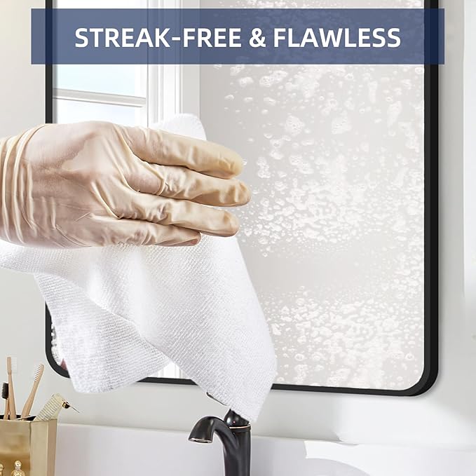 & PLUSH Microfiber Cleaning Cloth Roll - 85 Pack, Tear Away Microfiber Towels, 12" x 12", Reusable, Washable, Streak Free, Ultra Absorbent Dish Rags for Car, Home, Garage or Shop (White)