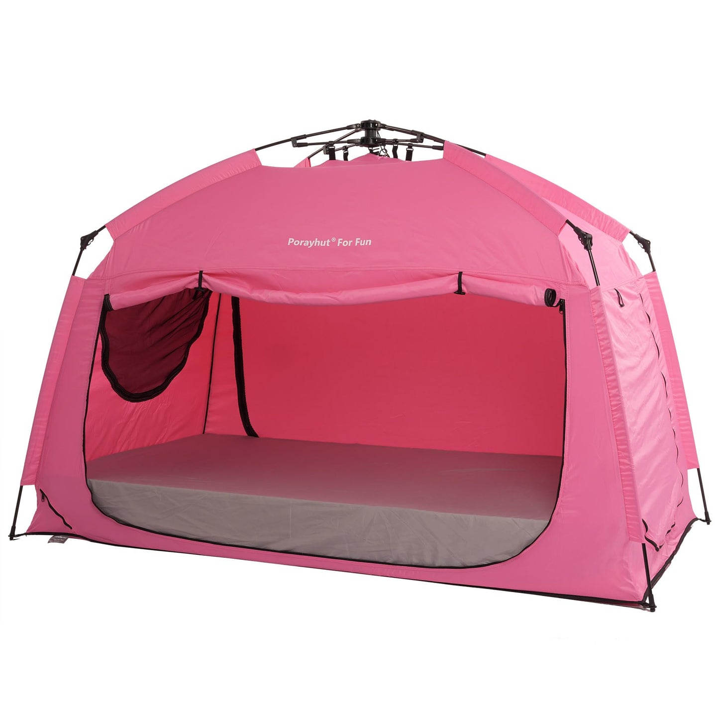 Indoor Instant Privacy Bed Tent for Sleeping,Quick Set-up Bed Canopies,Portable Bed Drapes with Large Space and 3 Doors (Pink, Full)