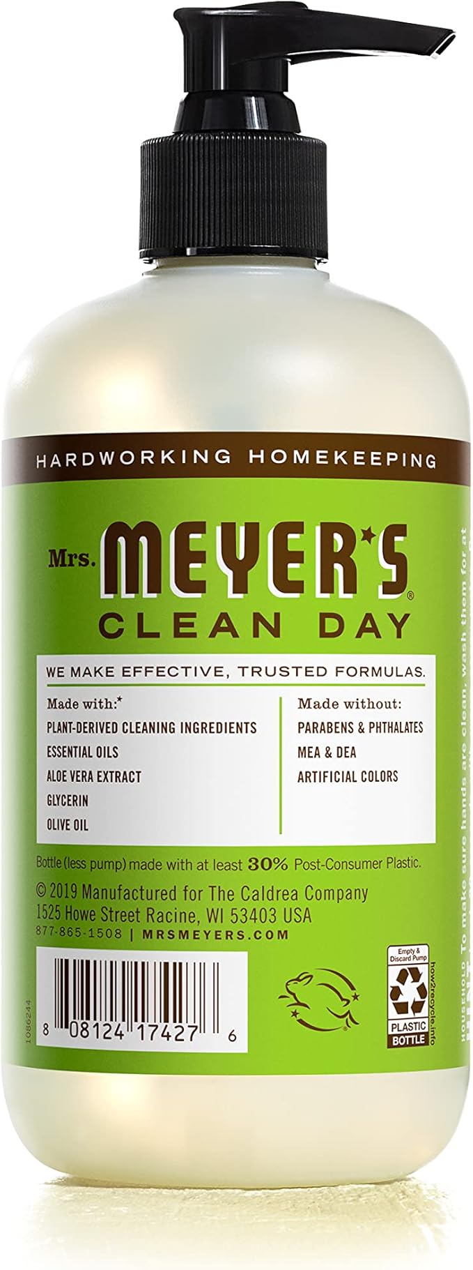 MRS. MEYER'S CLEAN DAY Hand Soap, Made with Essential Oils, Apple, 12.5 fl. oz - Pack of 3