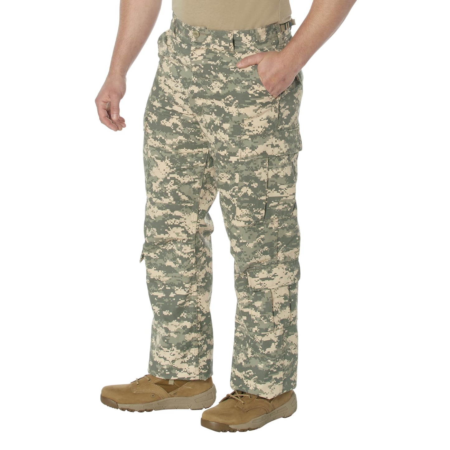 Rothco Vintage Paratrooper Cargo Fatigue Pants – Tactical Outdoor Comfortable Casual, ACU Digital Camo, XL