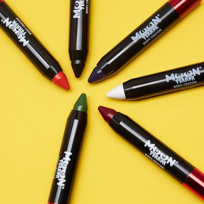 Halloween Face Paint Stick Body Crayon by Moon Terror, SFX Make up - Zombie Green - Special Effects Make up - 0.12oz