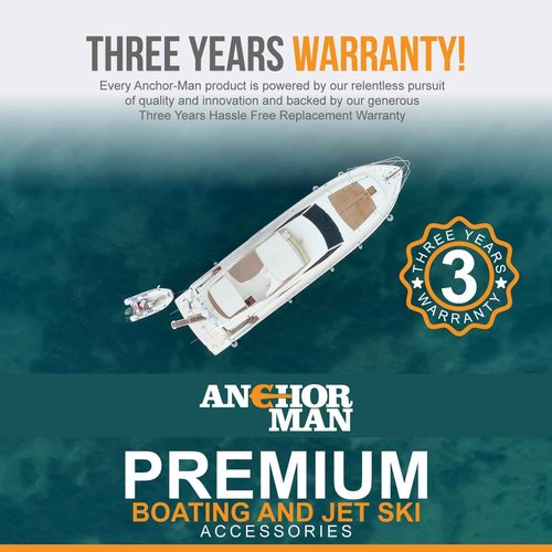 Navy Anchor, 15 Lb Boat Anchor for Pontoon Boat, Durable Vinyl Coated Boat Anchors for 25' Boats, Resistant to Scratch, Tear & Wear, Black