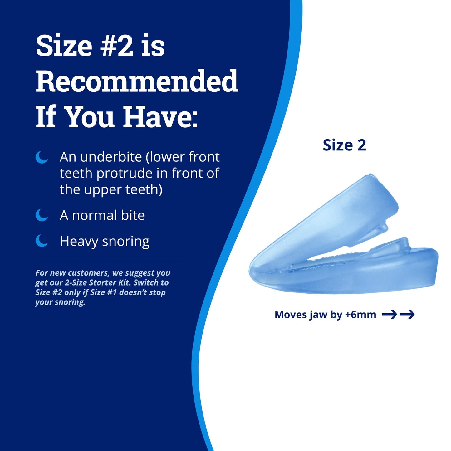 ZQuiet Anti-Snoring Mouthpiece Solution - Comfort Size #2 (Single Device) + Cleaner (1.5oz Bottle) - Made in USA Snoring Solution for a Better Night’s Sleep (Blue)