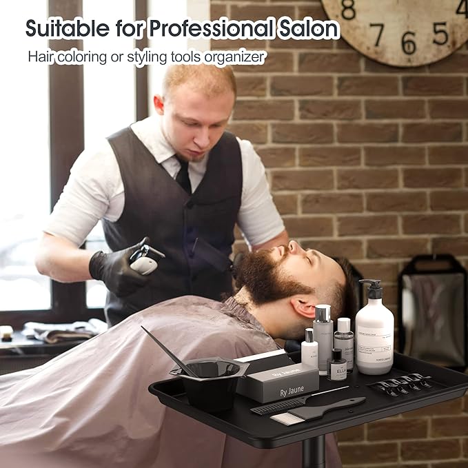 Premium Aluminum Salon Trolley Tattoo Mayo Instrument Rolling Tray Silver Salon Station with Wheels for Barber SPA Tattoo Clinic