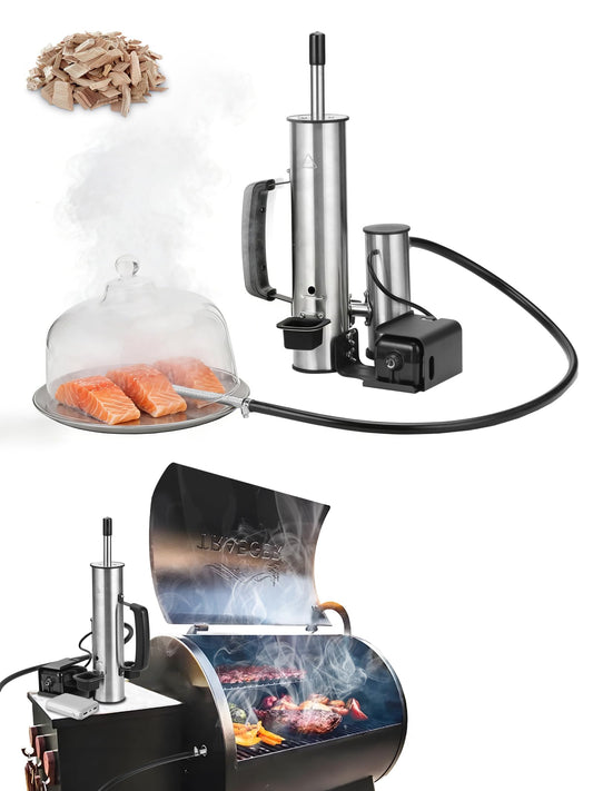 Upgrade Cold Smoker Generator, Smoke Tube for Pellet Smoker for Gas Grilling, Cordless Electric Cold/Hot Smoker Generator: Fit Over 90% of Gas and Pellet Grill, Suitable for all Seasons, Gifts for Men