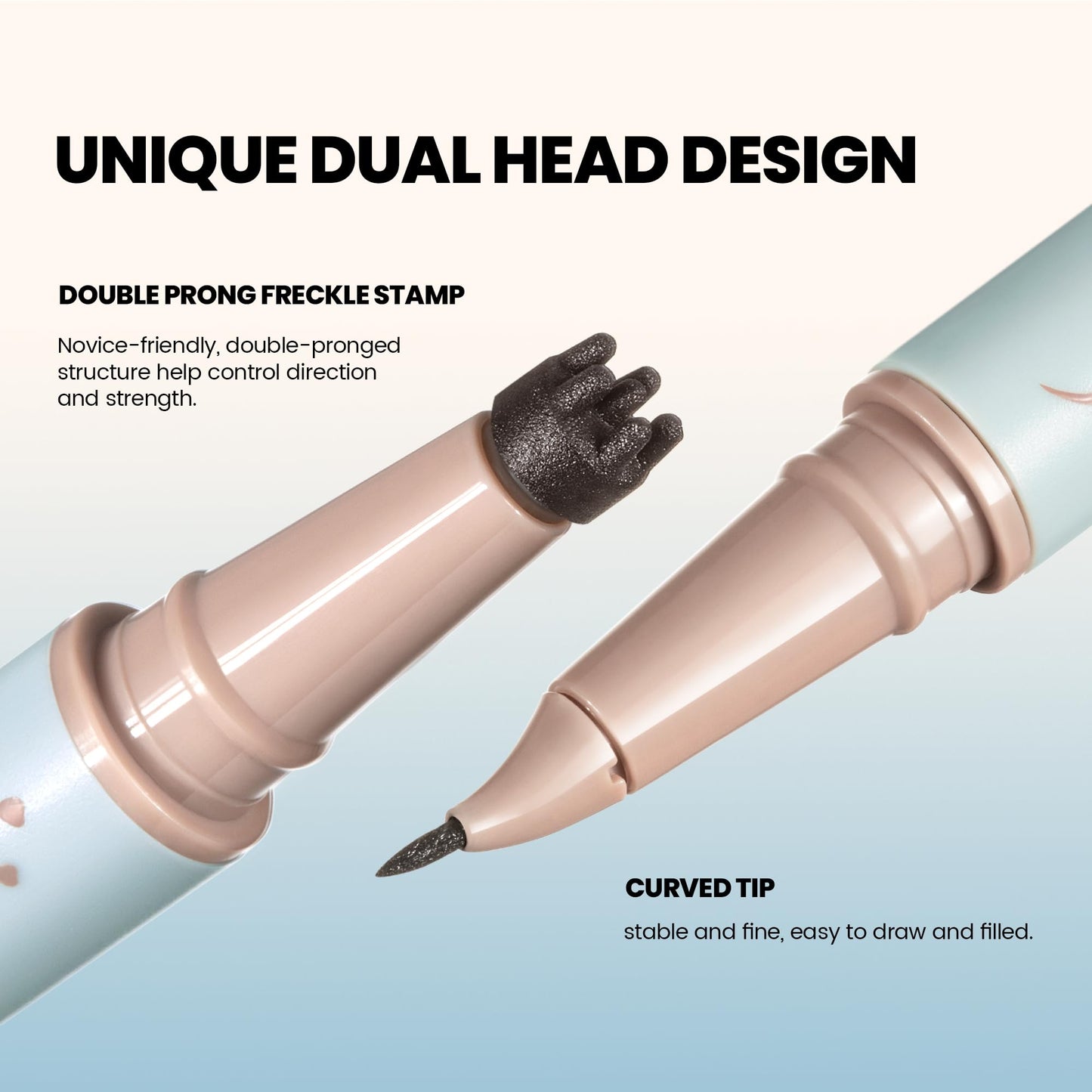 2-in-1 Dual Ended Microblading Freckle Pen & Freckle Stamp,Waterproof Freckle Stamp & Precise 15Tip for Natural Lifelike Freckle