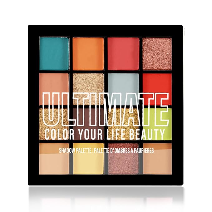 Boobeen Colorful Eyeshadow Palette Makeup-16 Colors, Matte and Glitter Eyeshadow, Bright Eyeshadow palettes, Blendable, Easy to Build Dramatic Glamour Looks (02#)