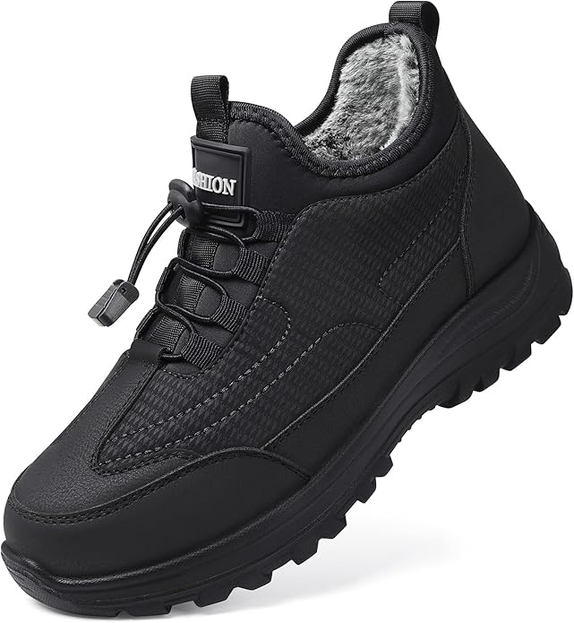 TEMOFON Snow Boots for Women Winter: Waterproof Slip On Fur Warm Snow Boots - Comfortable Walking Ankle Winter Outdoor Sho...