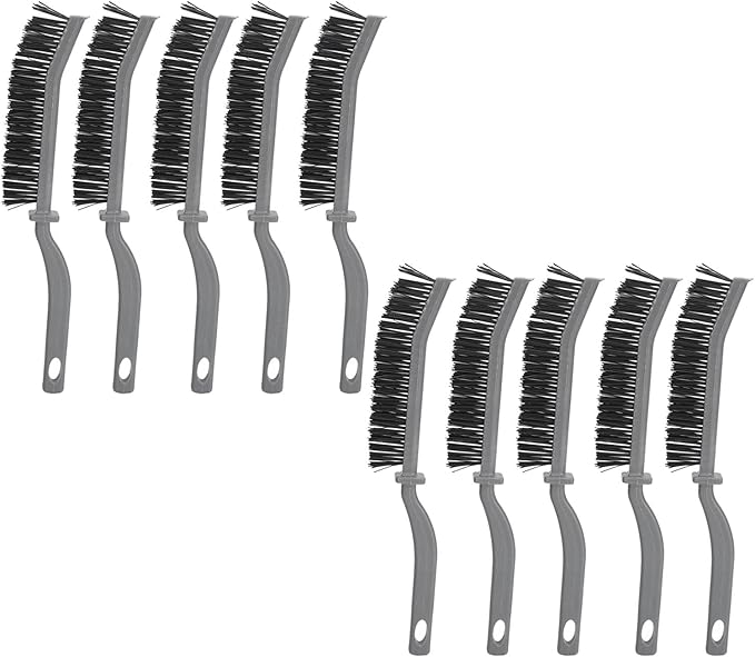 Crevice Cleaning Brush 10Pcs, Hard Bristle Long Handle Thin Brush for Tight Spaces, Narrow Corners, Window Tracks, Kitchen & Bathroom Cleaning Tools, Multifunctional Household Cleaning Kit