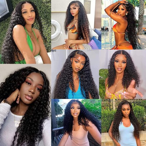 Condescension Brazilian Human Hair Bundles 16 18 20 Inch Deep Wave 3 Bundles Human Hair 100% Unprocessed Remy Brazilian Virgin Weave Hair Natural Black for Women