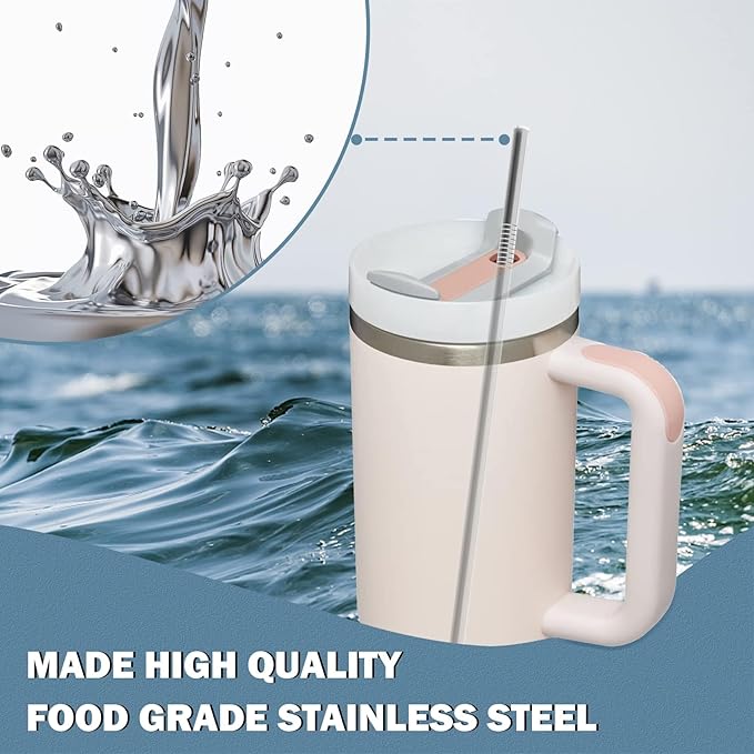 Stainless Steel Replacement Straws for Stanley Adventure Travel Tumbler (6 Straws for 30oz)