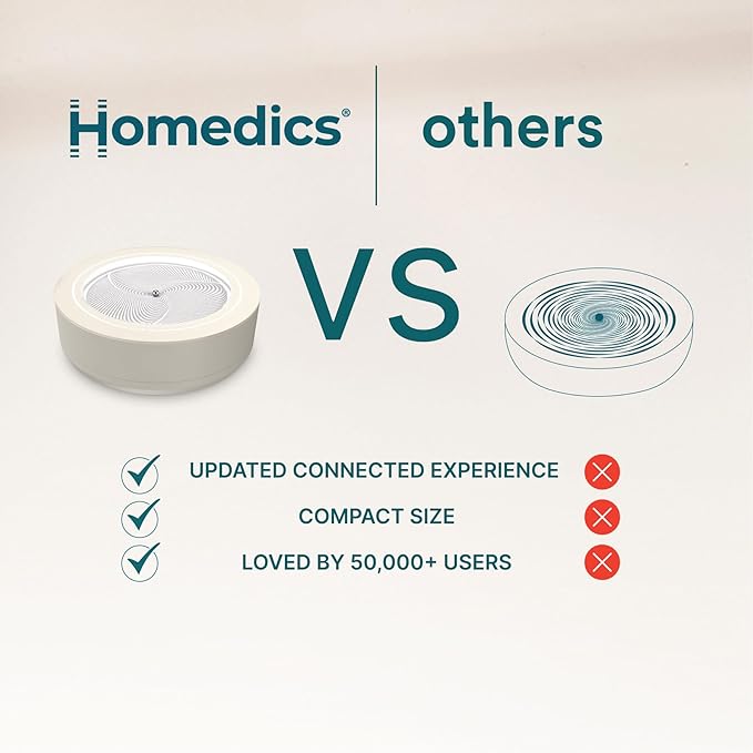 Homedics Drift 11” Sandscape – Version 2.0 with Updated Connected Experience, Smart Wi-Fi Zen Table Décor, LED Ambient Light, Modern Sand Art for Relaxation & Mindfulness, Home & Office Calm Décor