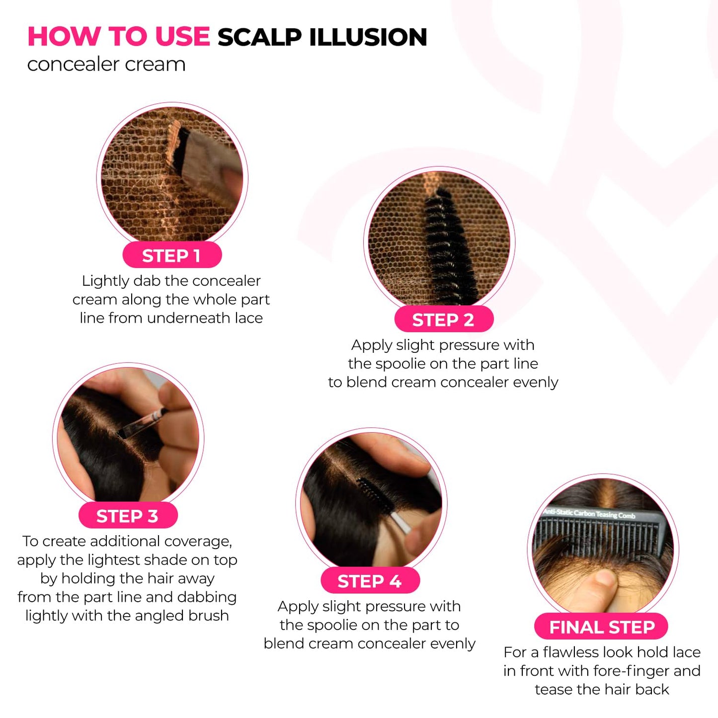 Milano Collection Wig Cream Knot Concealer Palette for Lace Wigs and Frontal Part and Hairline