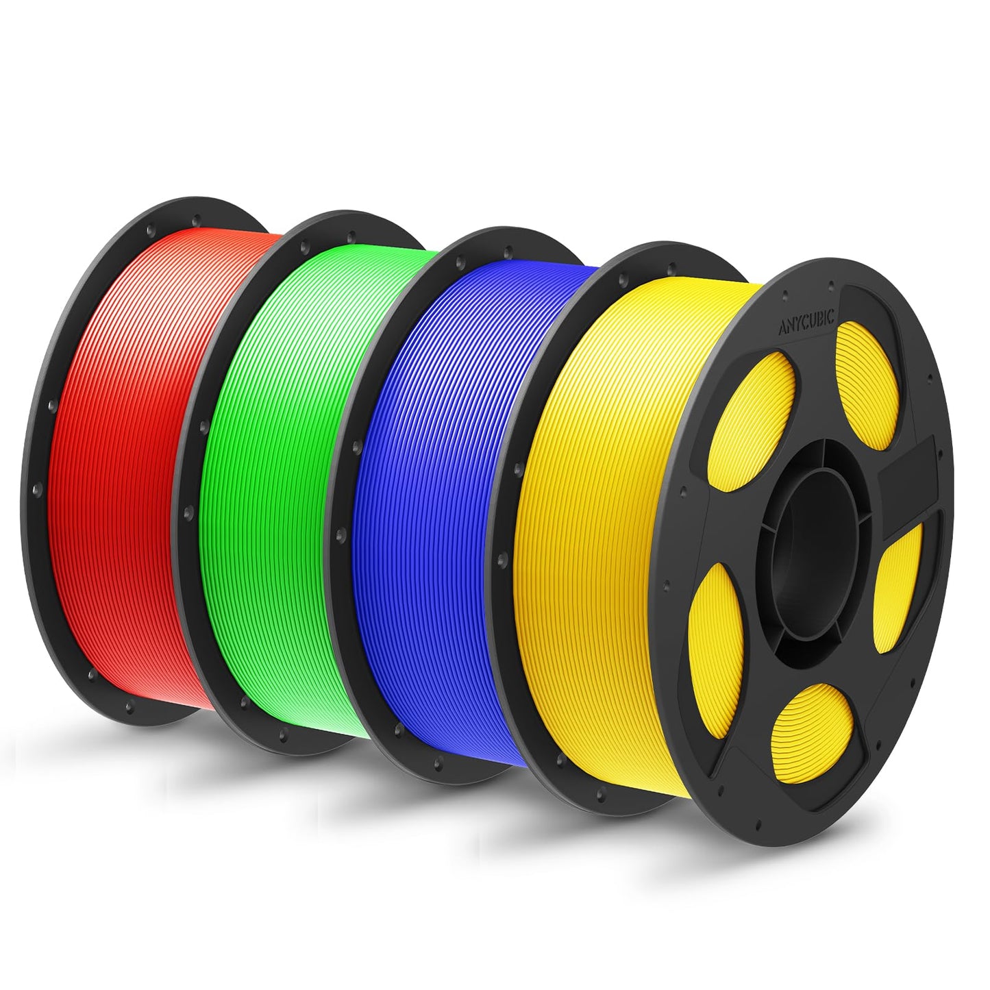 ANYCUBIC PLA Plus (PLA+), RFID 3D Printer Filament 1.75mm Bundle, High Toughness, Dimensional Accuracy +/- 0.02mm, 4 Pack 1KG Sp