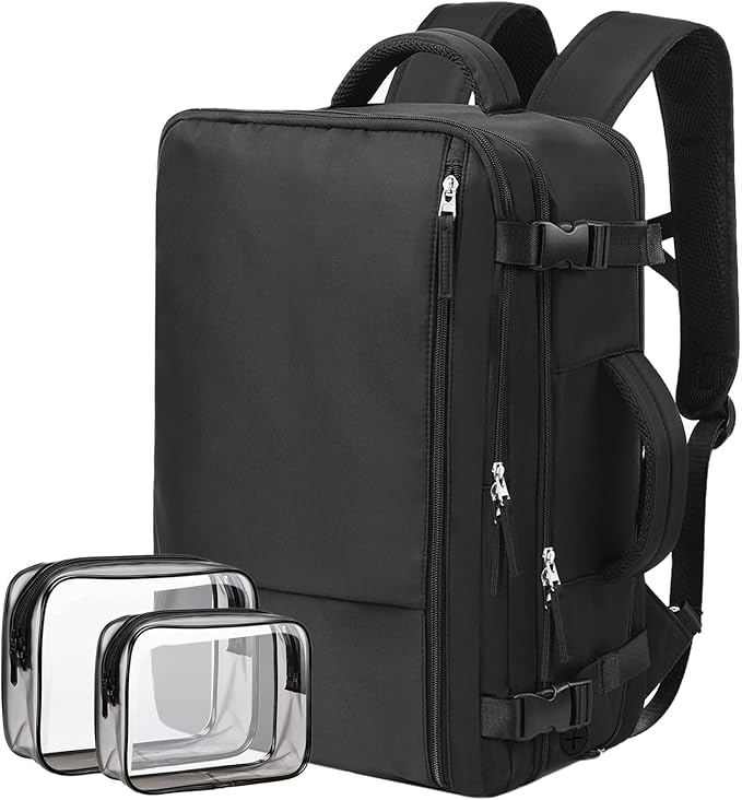 Hanples Travel Backpack for Women Men, Large Carry On Person Item Luggage Backpack, TSA Flight Approved 17.3 In Laptop Ba...