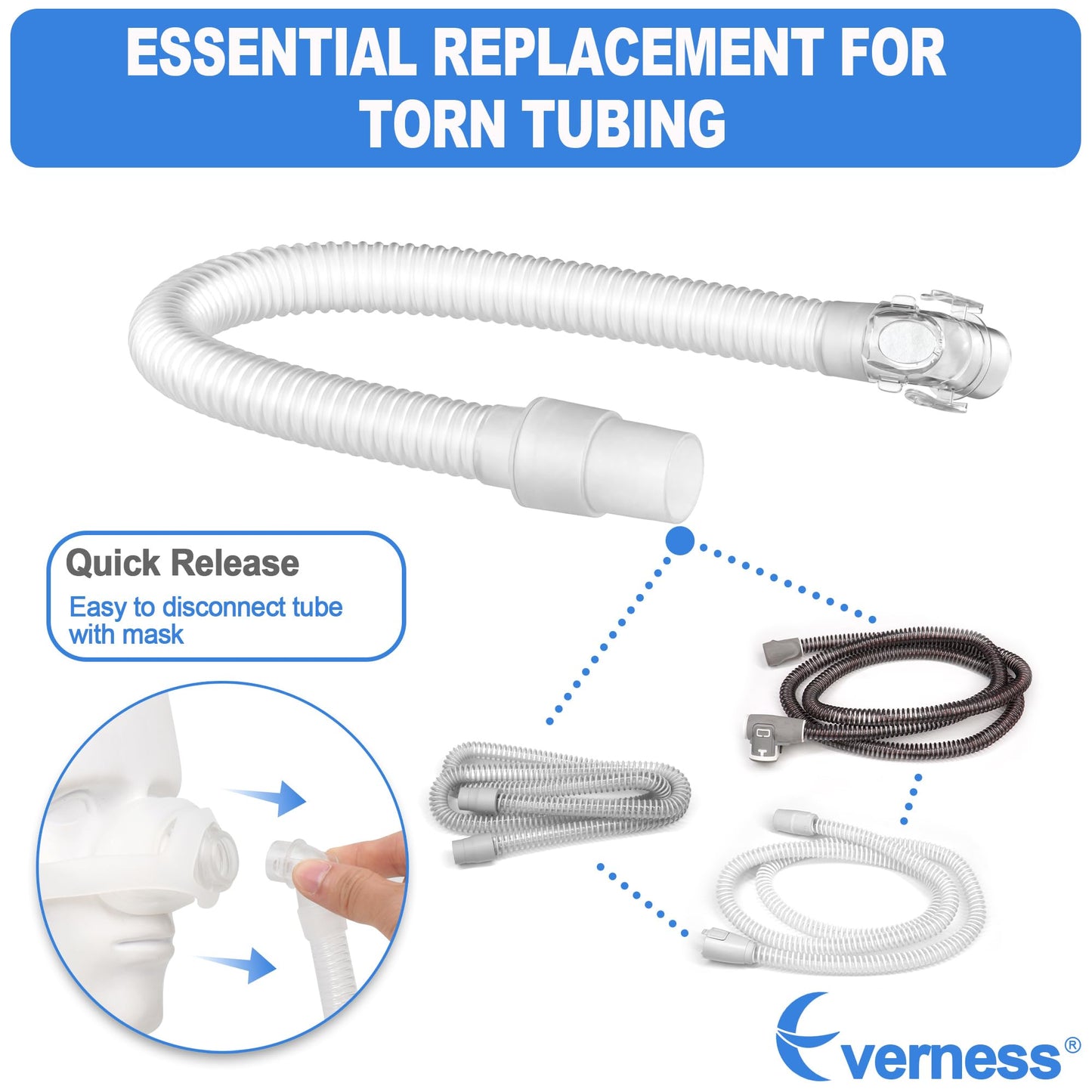 Replacement Set for Wisp Includes Headgear, Short Tube and Frame You Need in One Pack, Great Fit and Durable Use, Excellent Value Replacement Set Supplies by Everness