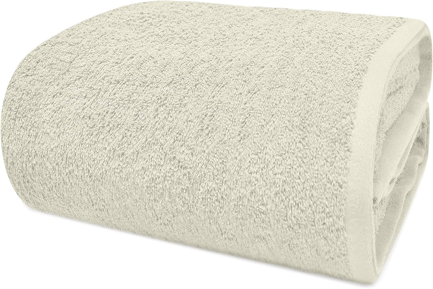 DAN RIVER Pack of 1 Bath Sheet 40x80 Inches, Extra Large Quick Dry Bath Towels, Hotel Collection Towels for Adults - Ivory