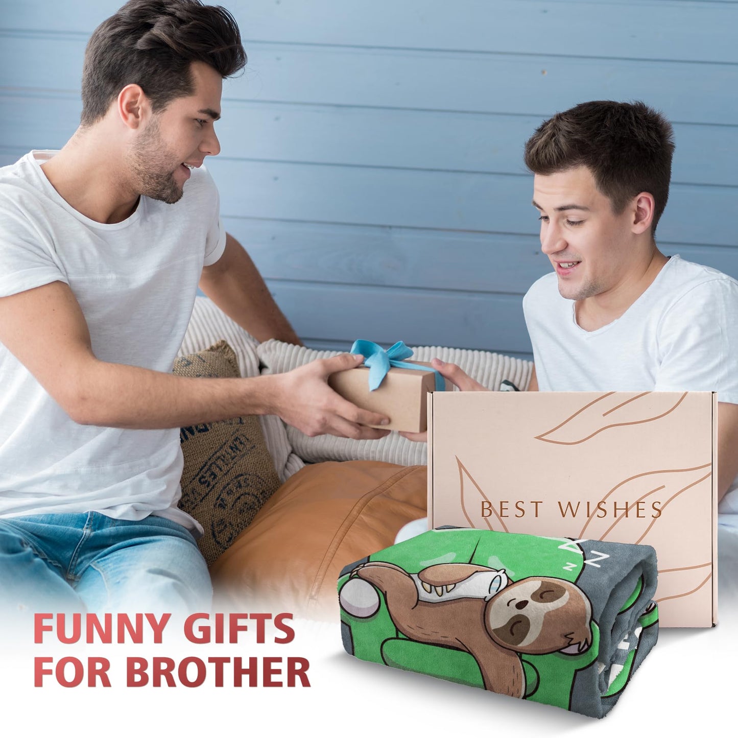 Funny Gifts for Brother, Brothers Birthday Gifts, Brother is Not Sleeping Blanket, Big Brothers Gift from Sister for Christmas Fathers Day, 60" x 50"