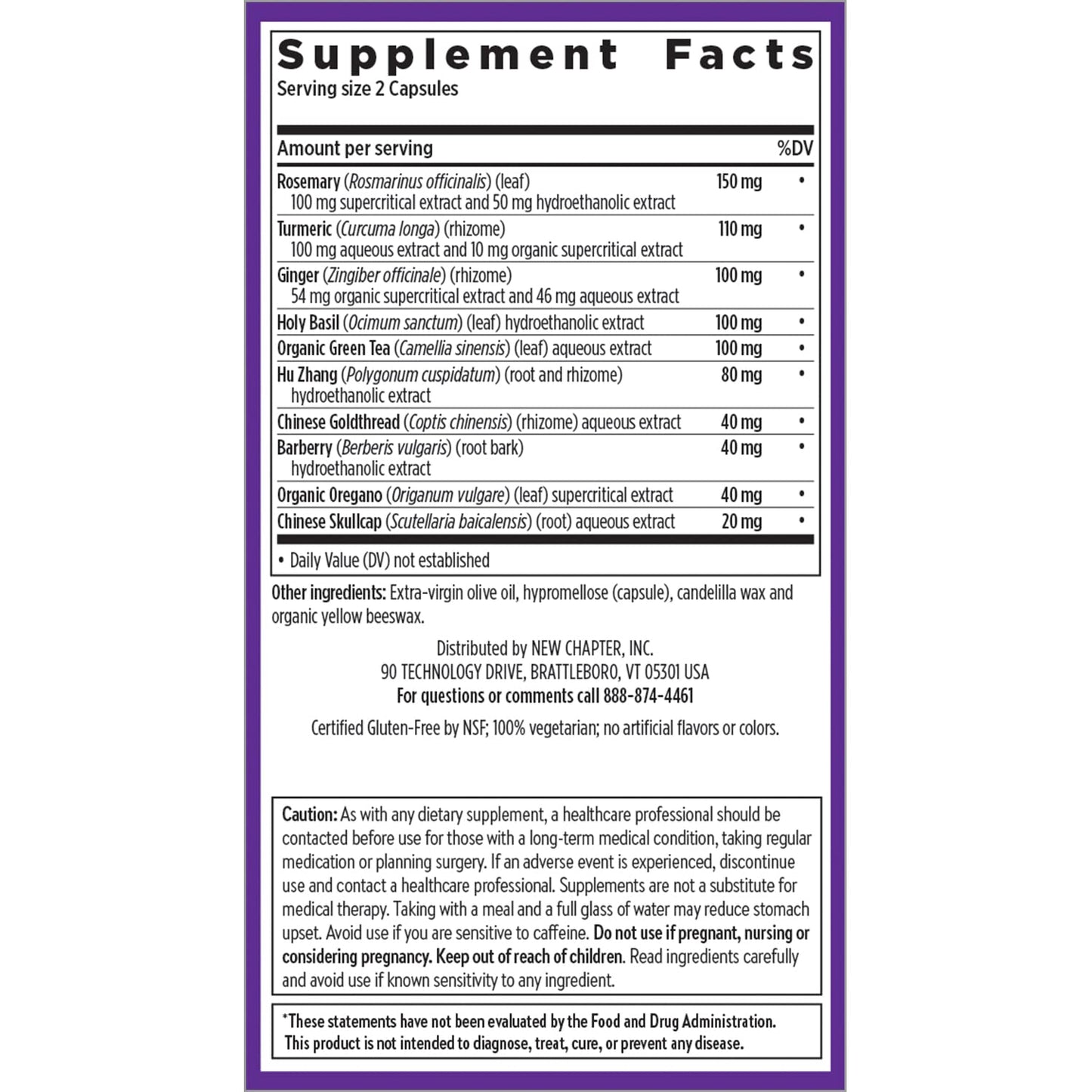 New Chapter Zyflamend™ Joint Supplement & Herbal Pain Relief – 10-in-1 Superfood Blend with Turmeric, Ginger & Green Tea - for Healthy Inflammation Response, Mobility & Flexibility, 180 Capsules