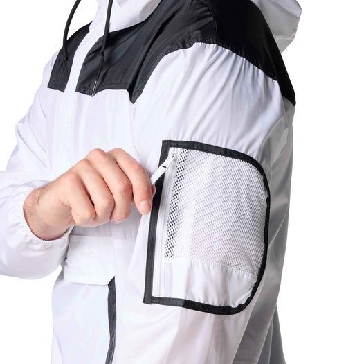 Columbia Men's Challenger II Windbreaker, White/Black, X-Small