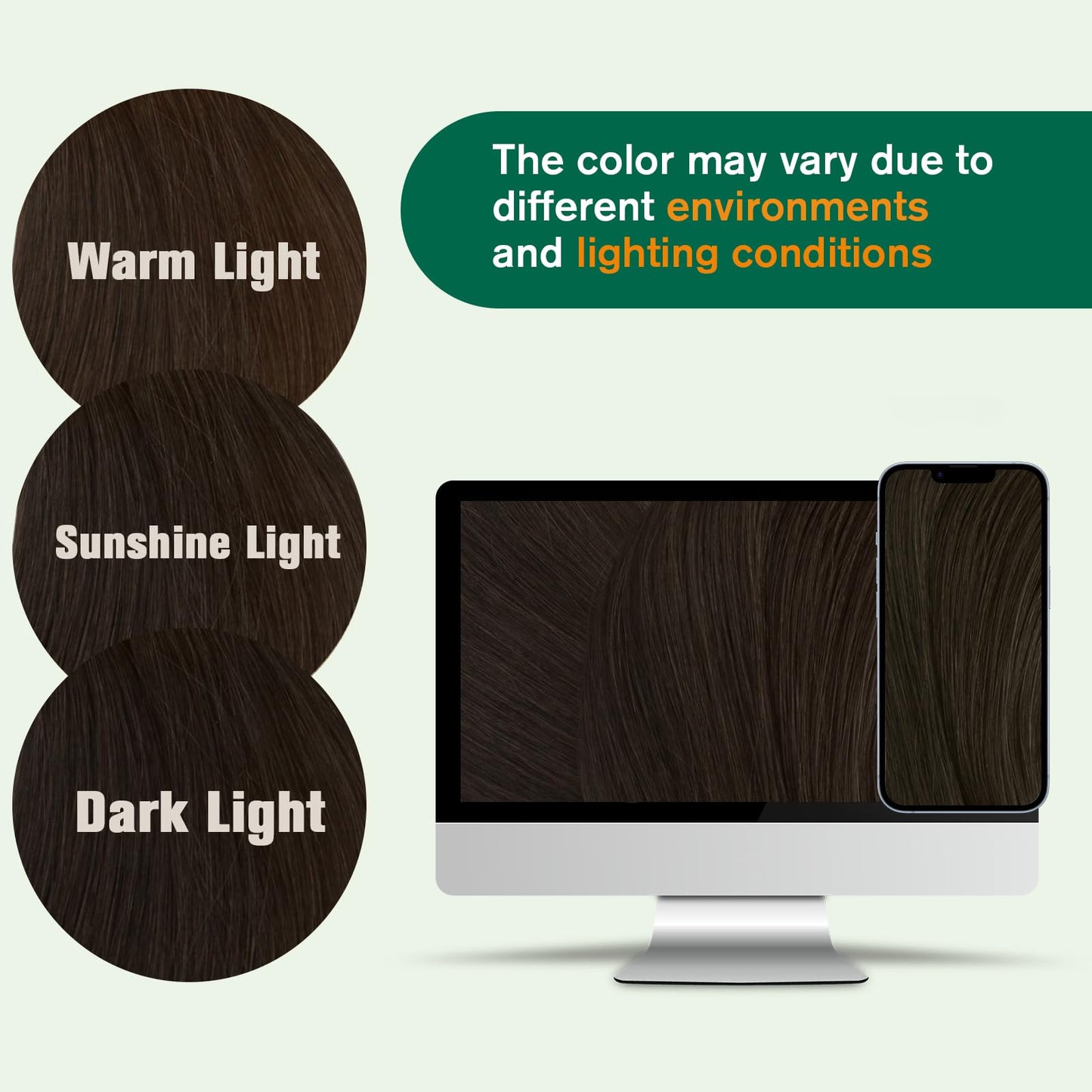 Easyouth Nano Hair Extensions Human Hair Brown Nano Ring Hair Extensions Dark Brown 18 Inch 50g 50s Invisible Nano Hair Extensio