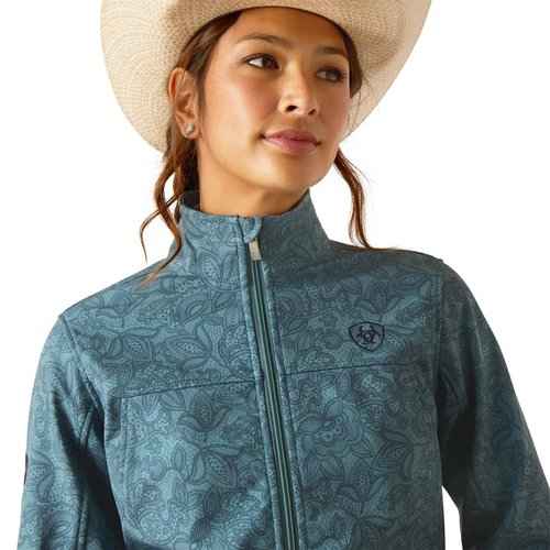 ARIAT Women's New Team Softshell Jacket, Zinc Bridle, X-Small