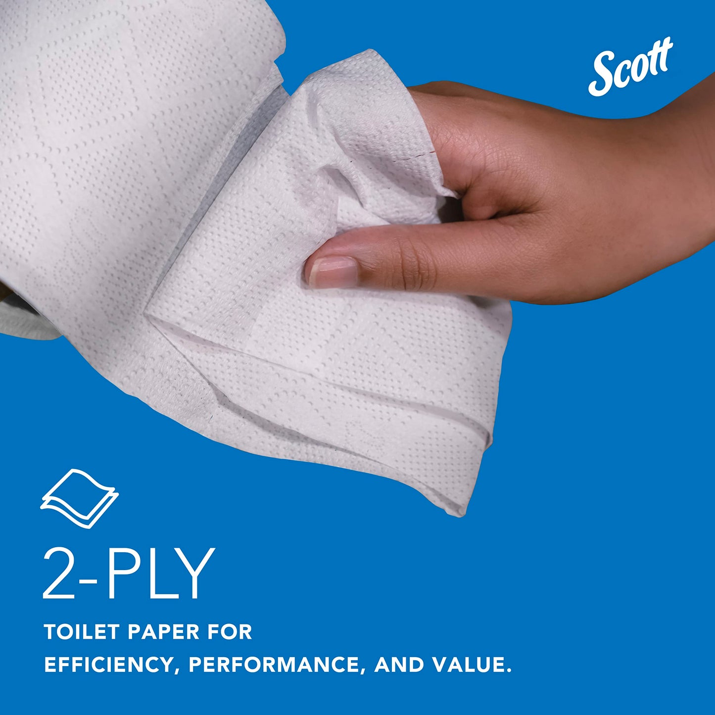 Scott Professional Standard Roll Toilet Paper, Bulk (04460), 2-Ply, Elevated Design, White, Individually Wrapped (80 Rolls of 550 Sheets, 44,000 Sheet Total)