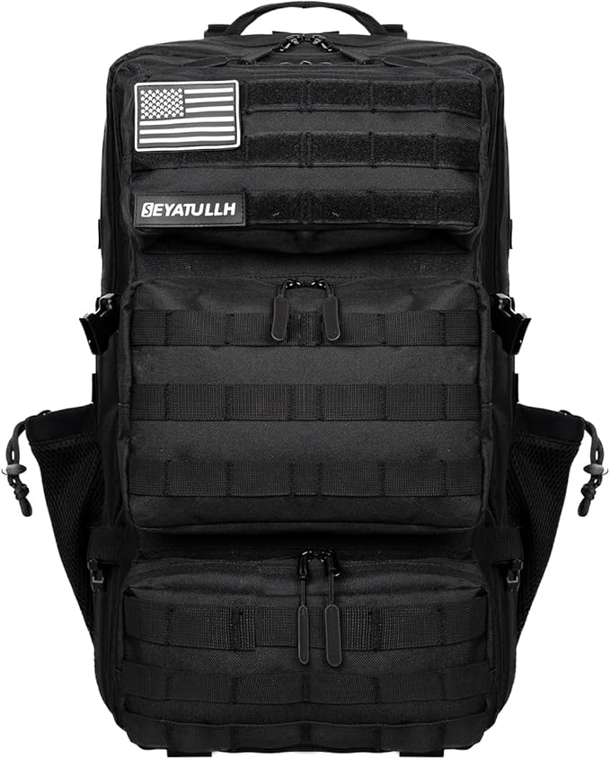 SEYATULLH Military Tactical Backpack 55L for Men & Women Bug Out Bag Assault pack Molle Daypack Hiking Trekking Rucksack (...