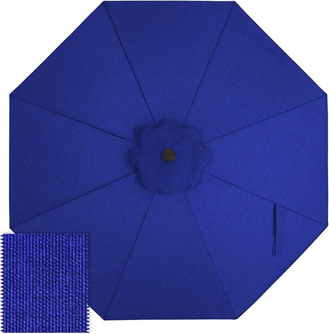 ABCCANOPY OLEFIN® 5-Year Non Fading 9FT Patio Umbrella Replacement Canopy Only (Deep Blue)